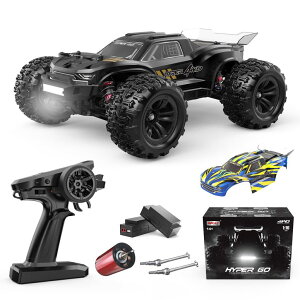 �����R�� �J�[ �M�t�g RC �������� �� HYPER GO H16BM 1/16 RTR Brushless Fast RC Cars for Adults, Max 42mph Electric Off-road RC Truck, High Speed RC Car 4X4 Remote Control Car with 2 Lipo Batteries for Adult, Compatible 3S Lipo Xmas �y���s
