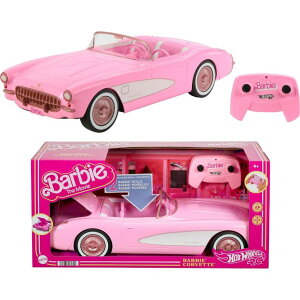R J[ Mtg RC   Hot Wheels Barbie RC Corvette from Barbie The Movie, Full-Function Remote-Control Toy Car Holds 2 Barbie Dolls ysAiz