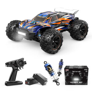 �����R�� �J�[ �M�t�g RC �������� �� HYPER GO H16DR 1:16 Scale Ready to Run Fast Remote Control Car, High Speed Jump RC Monster Truck, Off Road RC Cars, 4WD All Terrain RTR RC Truck with 2 LiPo Batteries for Boys and Adults �y���s�A���i