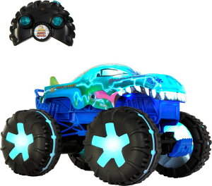リモコン カー ギフト RC おもちゃ 車 Hot Wheels Toy Truck Monster Trucks RC, Oversized Remote-Control Mega-Wrex Alive in 1:15 Scale, 3 Modes of Play with Interactive Lights & Sounds 【並行輸入品】