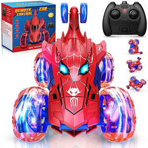 R J[ Mtg RC   Spider Remote Control Car RC Car Toys for Boys 3 4 5 6 7 8 9 10 Year Old,360° Fast Stunt RC Cars with 4WD Wheel Lights,Fun Spider Toys Birthday Gifts Chritmas Stuffer for Kids Boys Age 3-5 4-6 5 ys
