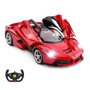 R J[ Mtg RC   RASTAR RC Car | 1/14 Scale Ferrari LaFerrari Radio Remote Control R/C Toy Car Model Vehicle for Boys Kids, Red ysAiz