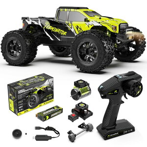 �����R�� �J�[ �M�t�g RC �������� �� AMORIL 1/10 RTR Brushless Fast RC Cars for Adults,Max 50mph Hobby Electric Off-Road Monster Truck,Waterproof High Speed RC Car 4WD Remote Control Car with 3S Lipo,Green �y���s�A���i�z
