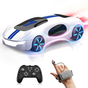 R J[ Mtg RC   AEROQUEST Gesture Sensing Remote Control Car, Drift RC Stunt Car with Light Spray & Sound, 2.4GHz Hobby RC Cars Toy for Kids, 360° Rotate, Birthday Gifts for Boys Girls 4-12 ysAiz
