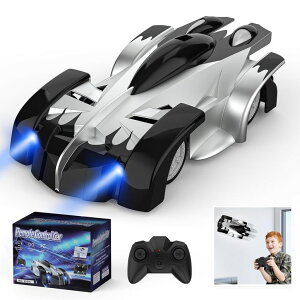 R J[ Mtg RC   Aomifmik Wall Climbing Remote Control Car, Dual Mode 360° Rotating RC Stunt Car with Headlight, Rechargeable RC Car Toys for 3 4 5 6 7 8-12 Year Old Boys Girls Kids (Silver) ysAiz