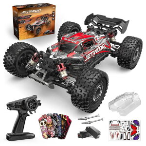 �����R�� �J�[ �M�t�g RC �������� �� Jetwood 1/16 Fast Brushless RC Cars for Adults, Max 42 mph High Speed Remote Control Car for Boys, Electric All Terrain RTR RC Buggy, Hobby Grade RC Truck, JC16EP with 2 Lipo �y���s�A���i�z