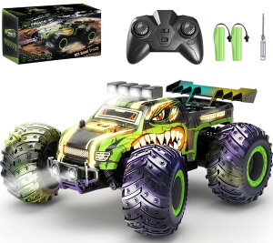 R J[ Mtg RC   JICIFU Remote Control Car,RC Cars Toy,High Speed 20 KM/H RC Truck Off-Road with 2 Headlights and 2 Rechargeable Battery,Dinosaur Toys Gift for Adult Boys 8-12 ysAiz