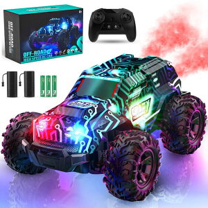 �����R�� �J�[ �M�t�g RC �������� �� BLUEJAY Remote-Control-Car, 2.4GHz High Speed Rc Cars Truck, Offroad Monster Hobby Racing Car with LED Colorful Bodylight and Rechargeable Battery, Car Toy Gifts 3 4 5 6 7 8 Year Old Boys Girls K �y���s