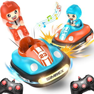R J[ Mtg RC   SIMREX Remote Control Car for Kids,RC Bumper Car Toys with Light Music Sound, RC Battle Race Car Set of 2 Players,Gift for Toddler Boys and Girls ysAiz