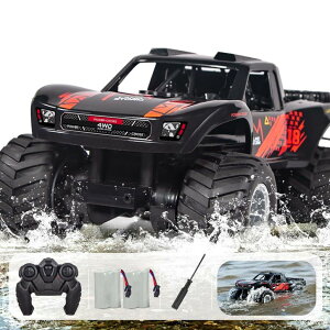 �����R�� �J�[ �M�t�g RC �������� �� KB KAIBO 1:16 Amphibious Remote Control Car, 2.4GHz Monster Truck Toys All Terrain, Rc Cars for Adults, Rc Trucks 4x4 Off Road�C6 7 8 9 10 11 12+ Year Old Boy/Girl Gifts�CChristmas Toys (Orange �y���s