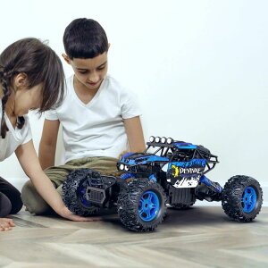 R J[ Mtg RC   CROBOLL 1:12 Large Remote Control car for Boys Kids with Lifting Function,4WD RC Cars Electric Monster Truck Toy Gifts 4X4 Off-Road RC Rock Crawler 2.4GHz RC Truck with 2 Batteries(Blue) ysAi