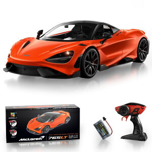 �����R�� �J�[ �M�t�g RC �������� �� MIEBELY Remote Control Car, McLaren Rc Cars Officially Licensed 1/12 Scale 7.4V 900mAh Toy Car with 12km/h Fast Model Car Headlight for Adults Kids Boys Age 6-12 Year Birthday Ideas Gift Orange �y���s�A