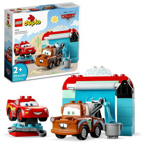 fBYj[ sNT[ J[Y }bNC[ LEGO DUPLO Disney and Pixar's Cars Lightning McQueen & Mater's Car Wash Fun 10996, Buildable Toy for 2 Year Old Toddlers, Boys & Girls, Birthday Gift Idea ysAiz