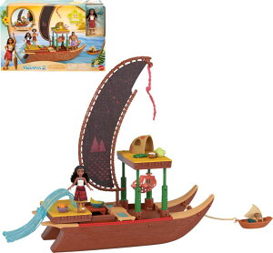 vZX Vf Mattel Disney Moana 2 Toys, Moanafs Adventure Canoe Playset with Floating Canoe, Moana Small Doll, 1 Character Friend, 6 Play Areas & 10 Accessories ysAiz