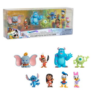 vZX Vf Just Play Disney100 Years of Dynamic Duos Celebration Collection Limited Edition 8-Piece Figure Pack, Kids Toys for Ages 3 Up ysAiz
