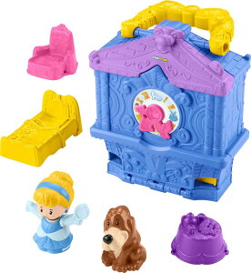 vZX Vf Fisher-Price Little People Toddler Toy Disney Princess Cinderella On-The-Go Playset with Figures for Pretend Play Kids Ages 18+ Months ysAiz