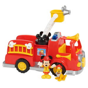 ~bL[}EX ~j[}EX ~bL[ ~j[ Disneyfs Mickey Mouse Mickeyfs Fire Engine, Figure and Vehicle Playset, Lights and Sounds, Officially Licensed Kids Toys for Ages 3 Up by Just Play ysAiz