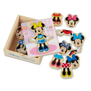 ~bL[}EX ~j[}EX ~bL[ ~j[ Melissa & Doug Disney Minnie Mouse Mix and Match Dress-Up Wooden Play Set (18 pcs) - Minnie Mouse Toys For Disney Fans, Fashion Puzzle Travel Toys For Kids Ages 3+ ysAiz