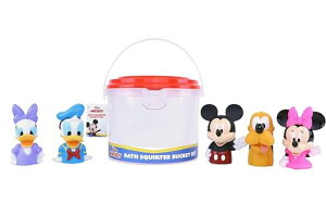 ~bL[}EX ~j[}EX ~bL[ ~j[ Mickey & Friends 6 Piece Bath Squirter Bucket Set. Bath Toys for Baby and Toddlers, Includes Organizer Bucket with Drainage to Store Your Bath time Water Toys. ysAiz