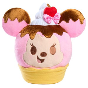~bL[}EX ~j[}EX ~bL[ ~j[ Just Play Disney Munchlings Squeeze-A-Munch Large Scented Strawberry Sundae Waffle Bowl Minnie Mouse 10-inch Plush, Kids Toys for Ages 0 ysAiz