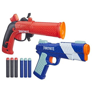 tH[giCg l` tBMA  Nerf Fortnite Dual Pack Includes 2 Blasters (Flint-Knock & LP) and 6 Elite Foam Darts ysAiz