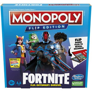 tH[giCg l` tBMA  Hasbro Gaming Monopoly Flip Edition: Fortnite Board Game for Ages 13 Game Inspired by Fortnite Video Game, Board Games for Teens and Adults, 2-4 Players ysAiz