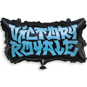 tH[giCg l` tBMA  Fortnite Victory Royale Giant Shaped Multicolor Foil Balloon - 22" | Unique Party D?cor | Perfect for Gamers' Parties, Celebrations, and More - 1 Count ysAiz