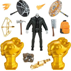 tH[giCg l` tBMA  FORTNITE Brutus (Shadow) Solo Mode Core Figure and 2 Mythic Goldfish Collectibles - 4 Inch Collectible Action Figure, Plus Accessories ysAiz