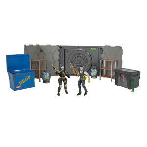 tH[giCg l` tBMA  FORTNITE The Vault Deluxe Diorama, Includes 2 (4-inch) Articulated Figures, Playset with Breakaway Wall, Weapons, and 21 Accessories. ysAiz