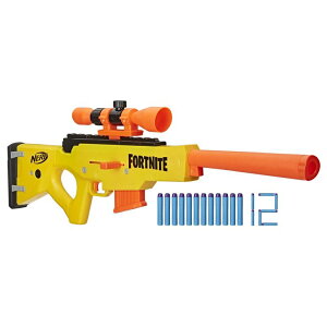 tH[giCg l` tBMA  Nerf Fortnite BASR-L Bolt Action, Clip Fed Blaster - Includes Removable Scope, 6-Dart Clip and 12 Official Elite Darts ysAiz