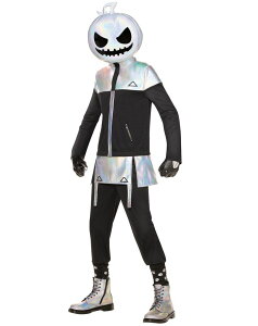 tH[giCg l` tBMA  Spirit Halloween Fortnite Youth Chrome Punk Costume | Officially licensed | Fortnite Outfit | Gaming Costumes- MD ysAiz