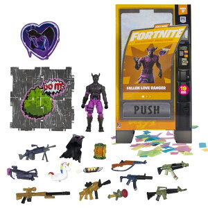 tH[giCg l` tBMA  FORTNITE Vending Machine - Features 4 Inch Fallen Love Ranger Collectible Action Figure, Includes 9 Weapons, 4 Back Bling, and 4 Building Material Pieces ysAiz