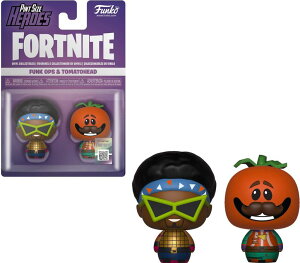 tH[giCg l` tBMA  Funko Pint Size Heroes: Fortnite - Funk Ops & Tomatohead 2 Pack Toy, Multicolor ysAiz