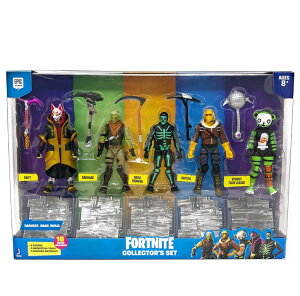 tH[giCg l` tBMA  Fortnite Action Figures 15 Piece Collectors Set - 5 Character Figures, 5 Harvest Tools, 5 Building Materials - Spooky Team Leade ysAiz