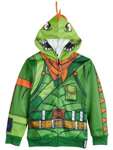 tH[giCg l` tBMA  FORTNITE Boys' Officially Licensed Rex Hooded Costume Jacket Green ysAiz