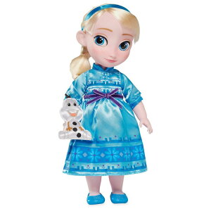 AiƐ̏ Ai GT Disney Store Official Animators' Collection Elsa Doll, Frozen, 16 Inches, Includes Olaf with Molded Details, Fully Posable Toy in Satin Dress - Suitable for Ages 3+ Toy Figure ysAiz