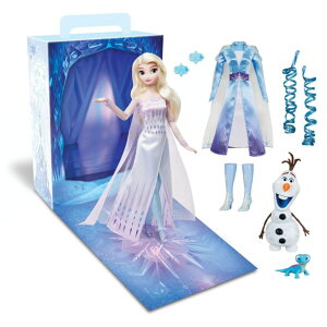 AiƐ̏ Ai GT Disney Store Official Princess Story Doll (Elsa from Frozen) 11 Inches, Includes Coloring Book and Additional Dress, Princess Doll in Classic Outfit, Princess Toys for Girls ysAiz