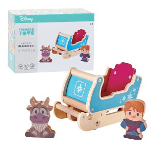 AiƐ̏ Ai GT Just Play Disney Wooden Toys Frozen Sleigh, Figures and Playset, Includes 2 Wooden Block Figures and Sleigh, Kids Toys for Ages 2 Up, Amazon Exclusive ysAiz