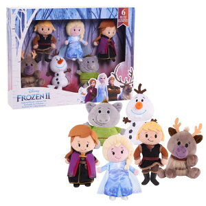 AiƐ̏ Ai GT Disney Frozen 2 Stylized Plush Collector Set, Includes Anna, Elsa, Kristoff, Olaf, Sven, and Troll, Kids Toys for Ages 3 Up by Just Play ysAiz