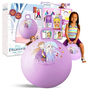 AiƐ̏ Ai GT Disney Frozen Hopper Ball for Kids - Bundle with 15 Inch Frozen Bouncy Ball Featuring Elsa and Anna with Handle Plus Bonus Stickers and More (Frozen Outdoor Toys) ysAiz