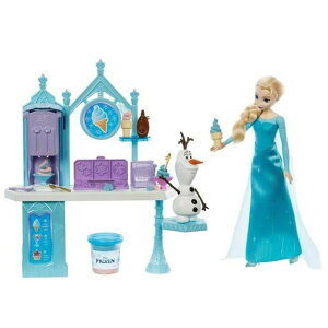 AiƐ̏ Ai GT Mattel Disney Frozen Dessert Playset with Elsa Fashion Doll, Olaf Figure, 2 Dough Colors & 10+ Play Pieces, Inspired by the Movie ysAiz