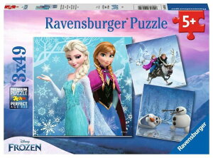 AiƐ̏ Ai GT Ravensburger Disney Frozen Winter Adventures Puzzle Set - 3 x 49-Piece Jigsaw Puzzles for Kids | Unique Piece Design | Enhances Concentration & Creativity | FSC-Certified Materials ysAiz