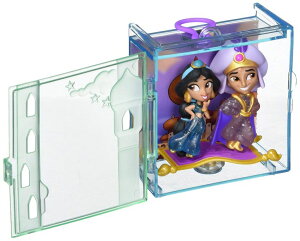 AWƖ@̃v WX~ Disney Princess Perfect Pairs Jasmine, Fun Aladdin Unboxing Toy with 2 Dolls, Portable Display Case and Stand, for Kids 3 Years and Up ysAiz