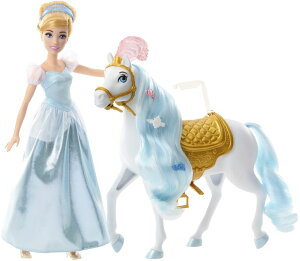 Vf Cinderella fBYj[ vZX Mattel Disney Princess Toys, Cinderella Fashion Doll & Horse with Saddle, Brushable Mane & Tail & Styling Accessories, Inspired by the Movie ysAiz
