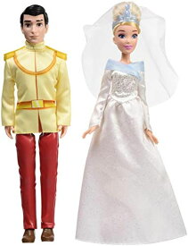 シンデレラ Cinderella ディズニー プリンセス Disney Princess Cinderella and Prince Charming, 2 Fashion Dolls from Cinderella Movie, Doll in Wedding Dress, Tiara, and Shoes, Toy for 3 Year Olds and Up 【並行輸入品】