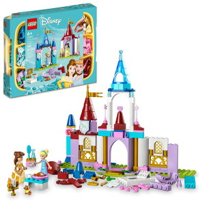 Vf Cinderella fBYj[ vZX Ɩb x LEGO Disney Princess Creative Castles 43219?, Toy Castle Playset with Belle and Cinderella Mini-Dolls and Bricks Sorting Box, Travel Toys for Girls and Boys, Sensory Toy y