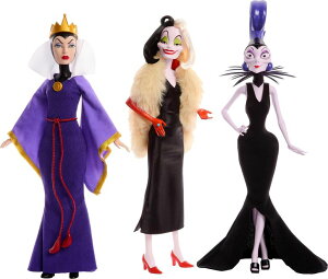 fBYj[ vZX Disney Princess Mattel Disney Princess Toys, Villains Multipack with Evil Queen, Cruella de Vil & Yzma Fashion Dolls, Disney 100 Years of Wonder Collectible ysAiz