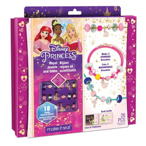 fBYj[ vZX Disney Princess Make It Real - Ultimate Princess Royal Jewels and Gems - DIY Charm Bracelet Making Kit with Disney Princess Charms - Arts & Crafts Bead Kit for Girls & Teens - Makes 3 Bracelets - Ages 8+ ysAi