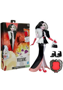 fBYj[ vZX Disney Princess Disney Princess Villains Cruella De Vil Fashion Doll, Accessories and Removable Clothes, Disney Villains Toy for Kids 5 Years Old and Up ysAiz