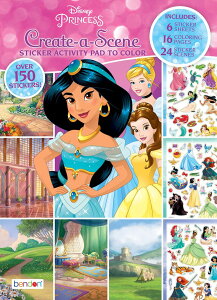 fBYj[ vZX Disney Princess Disney Princess Create-A-Scene Sticker Activity Pad and Sticker Scenes 45650, Bendon ysAiz